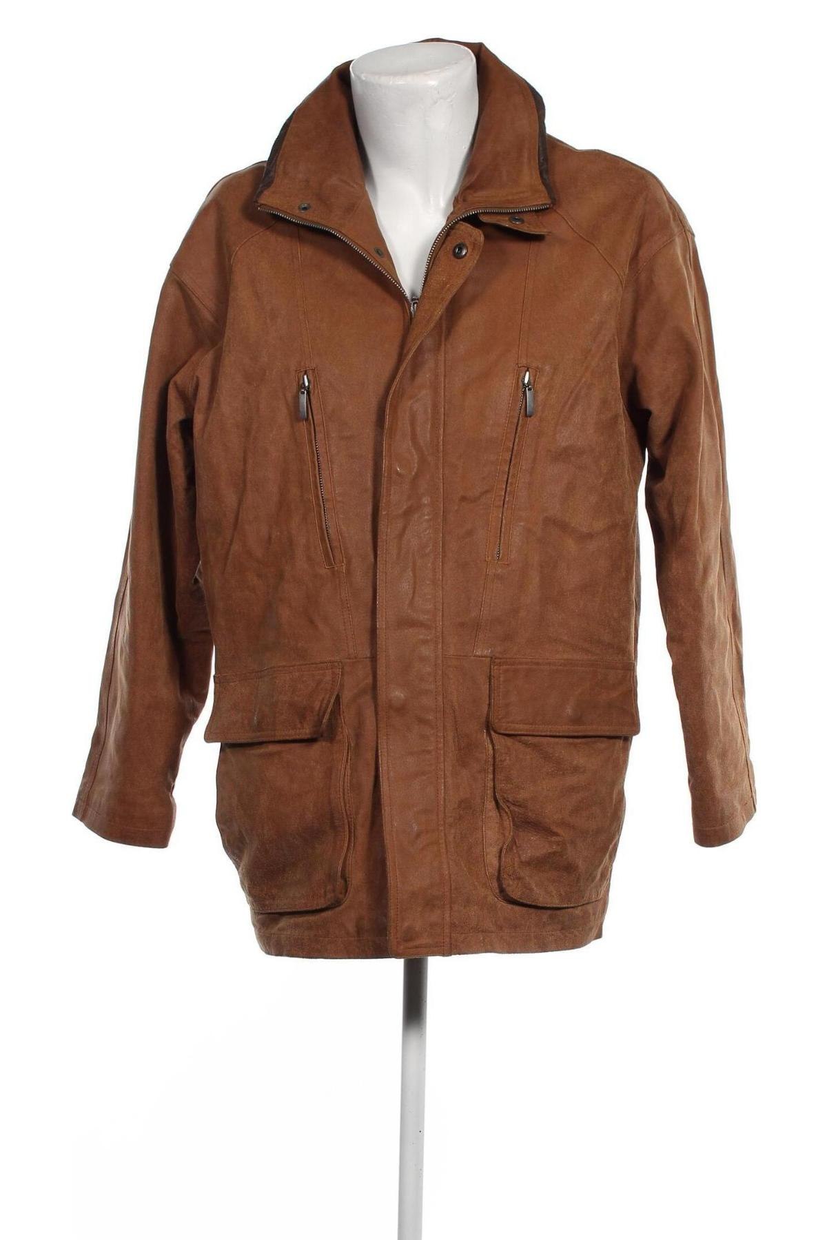Pánska kožená bunda , Veľkosť L, Farba Hnedá, Cena  43,68 €