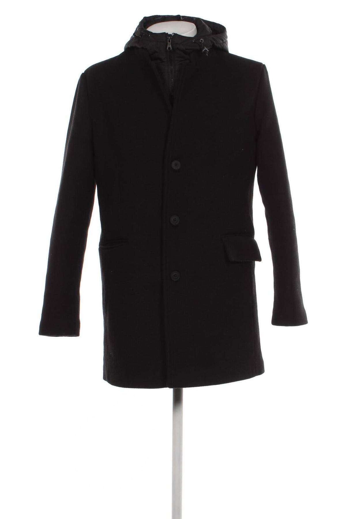 Мъжко палто Tom Tailor, Размер M, Цвят Черен, Цена 130,05 лв.