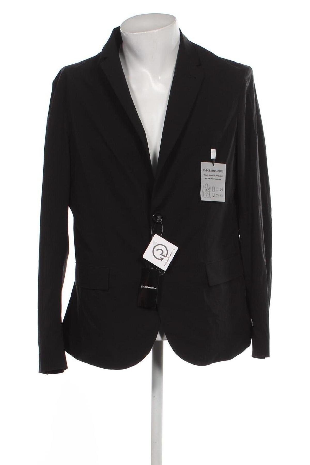 Мъжко сако Emporio Armani, Размер XL, Цвят Черен, Цена 693,00 лв.