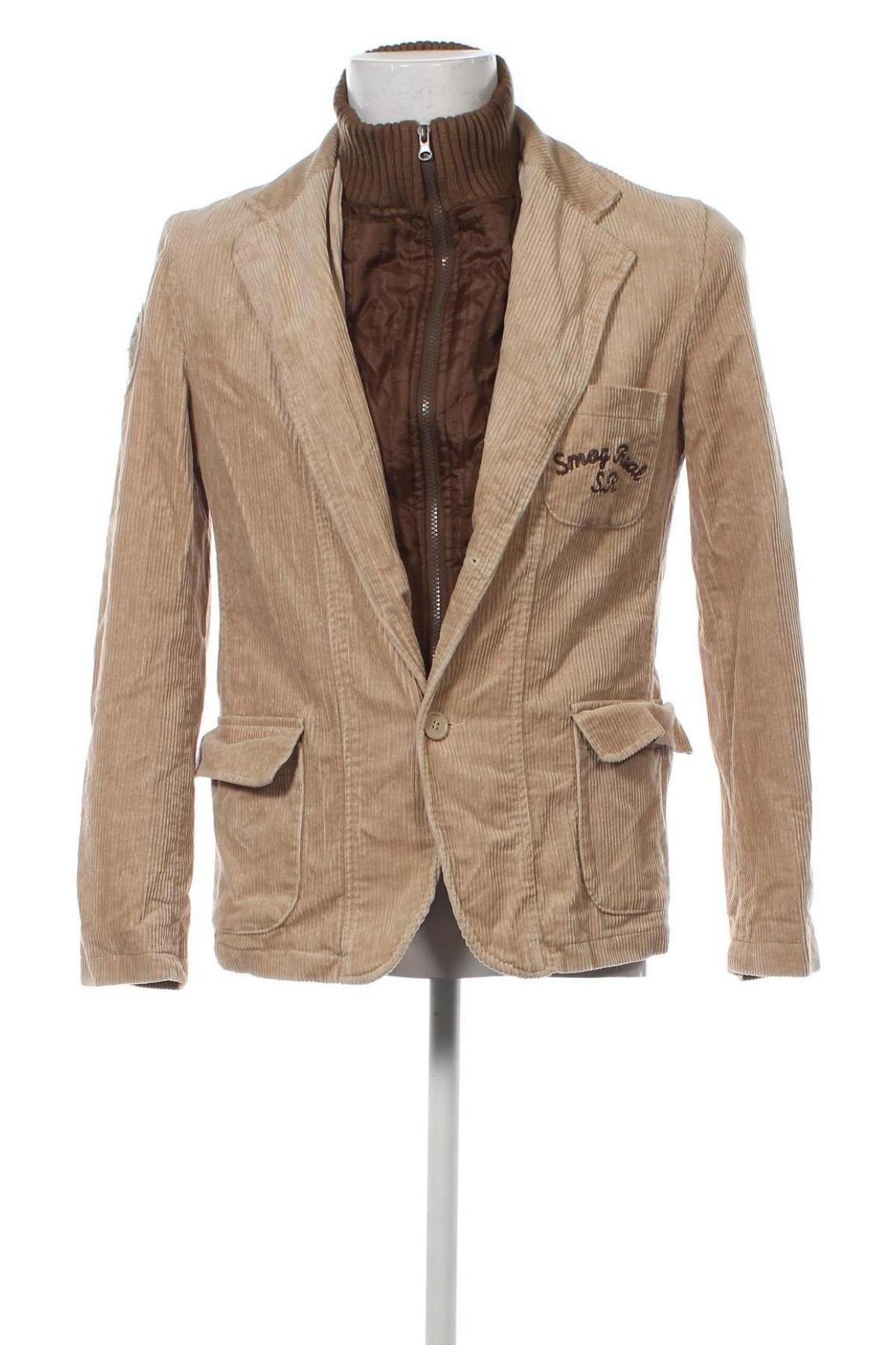 Herren Sakko Smog, Größe M, Farbe Beige, Preis 15,99 €