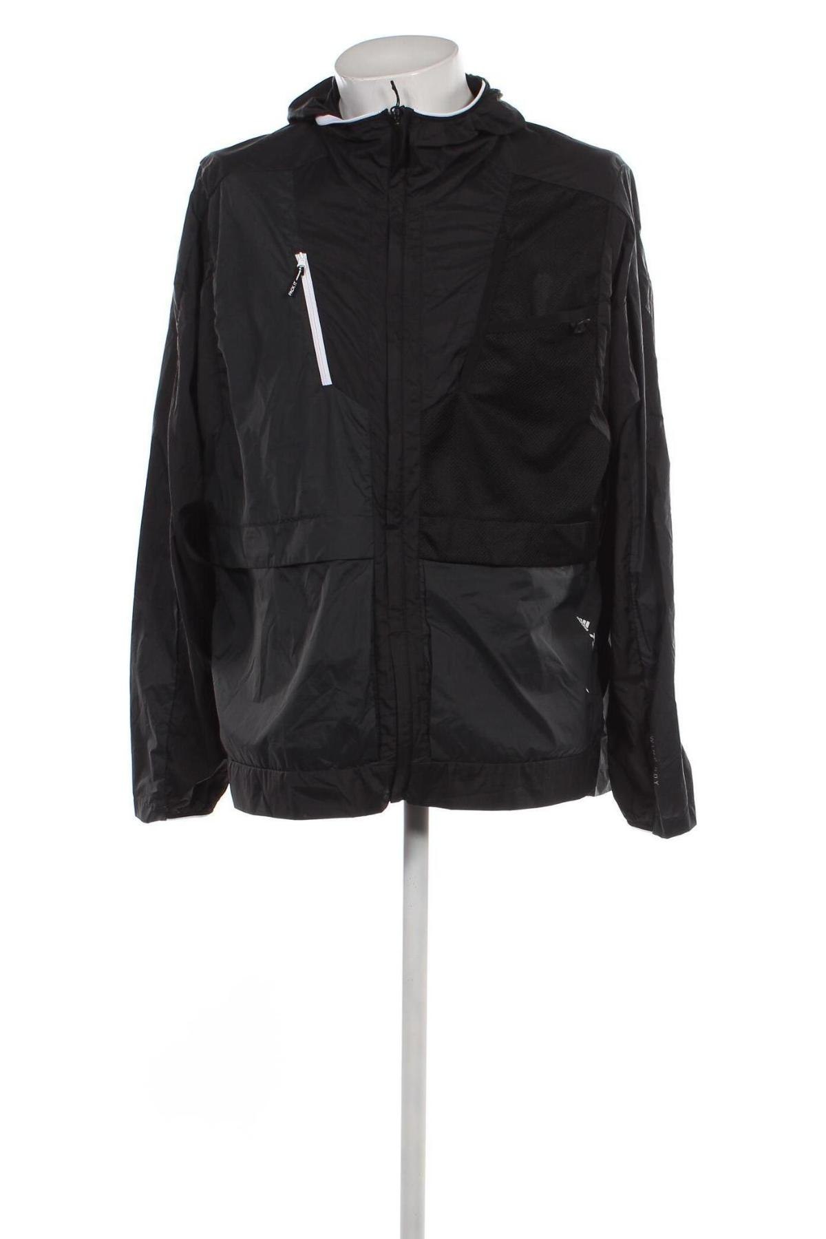 Ανδρικό αθλητικό μπουφάν Adidas, Μέγεθος L, Χρώμα Μαύρο, Τιμή 118,04 €