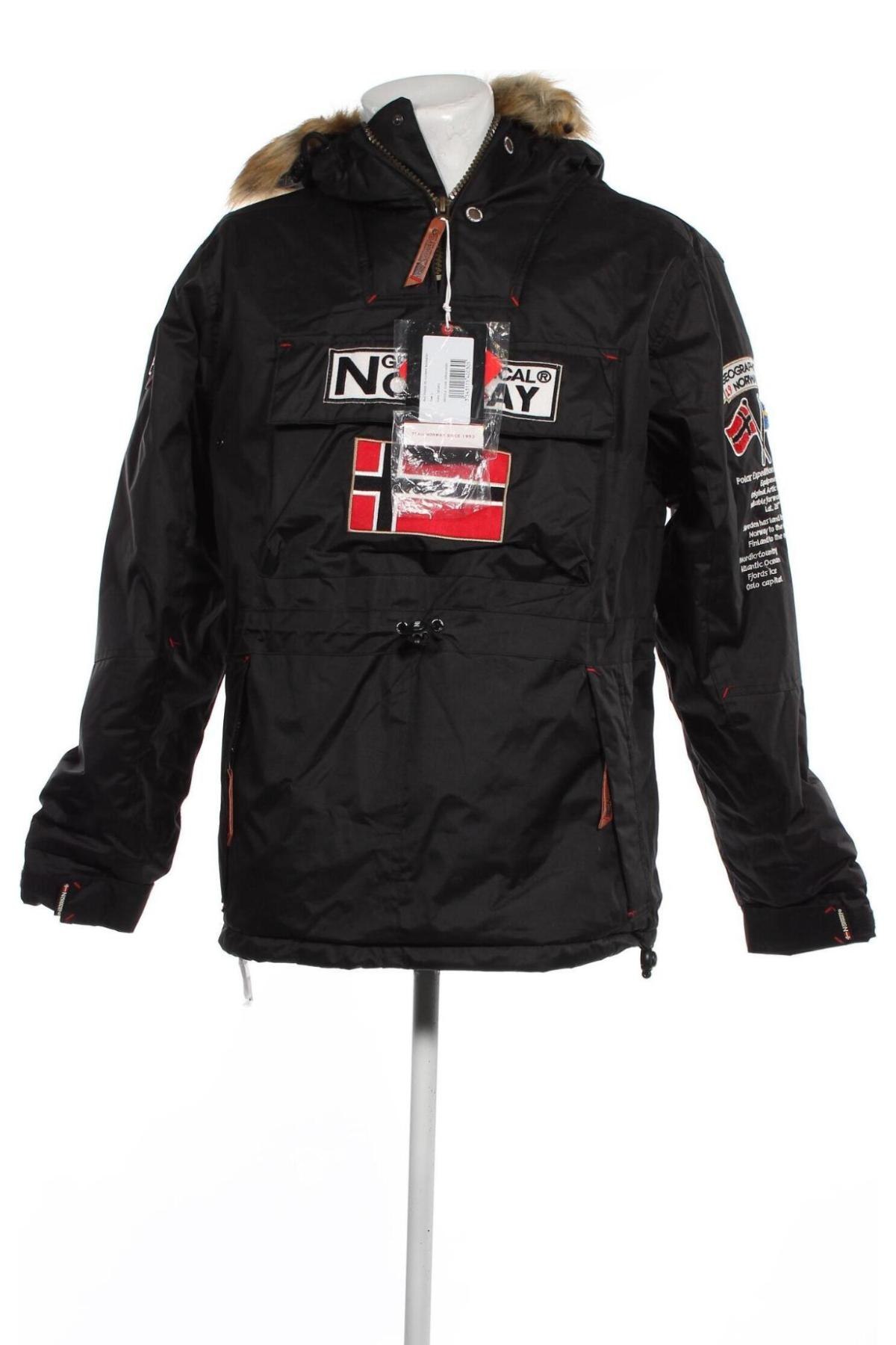 Мъжко яке Geographical Norway, Размер L, Цвят Черен, Цена 173,95 лв.