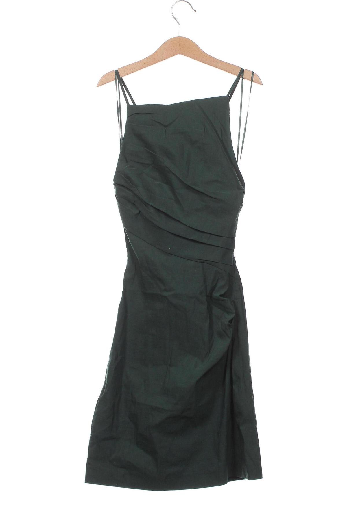 Рокля Zara, Размер XS, Цвят Зелен, Цена 58,00 лв.