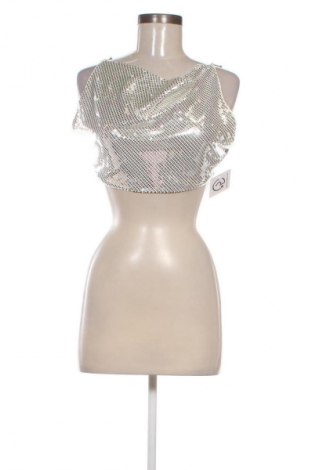 Damski top Zara, Rozmiar L, Kolor Srebrzysty, Cena 16,99 zł