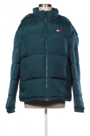 Γυναικείο μπουφάν Tommy Jeans, Μέγεθος L, Χρώμα Πράσινο, Τιμή 197,99 €