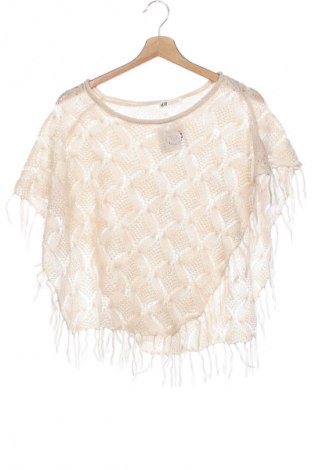 Детско пончо H&M, Размер 12-13y/ 158-164 см, Цвят Екрю, Цена 17,60 лв.