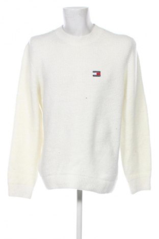 Pulover de bărbați Tommy Jeans, Mărime L, Culoare Alb, Preț 594,99 Lei