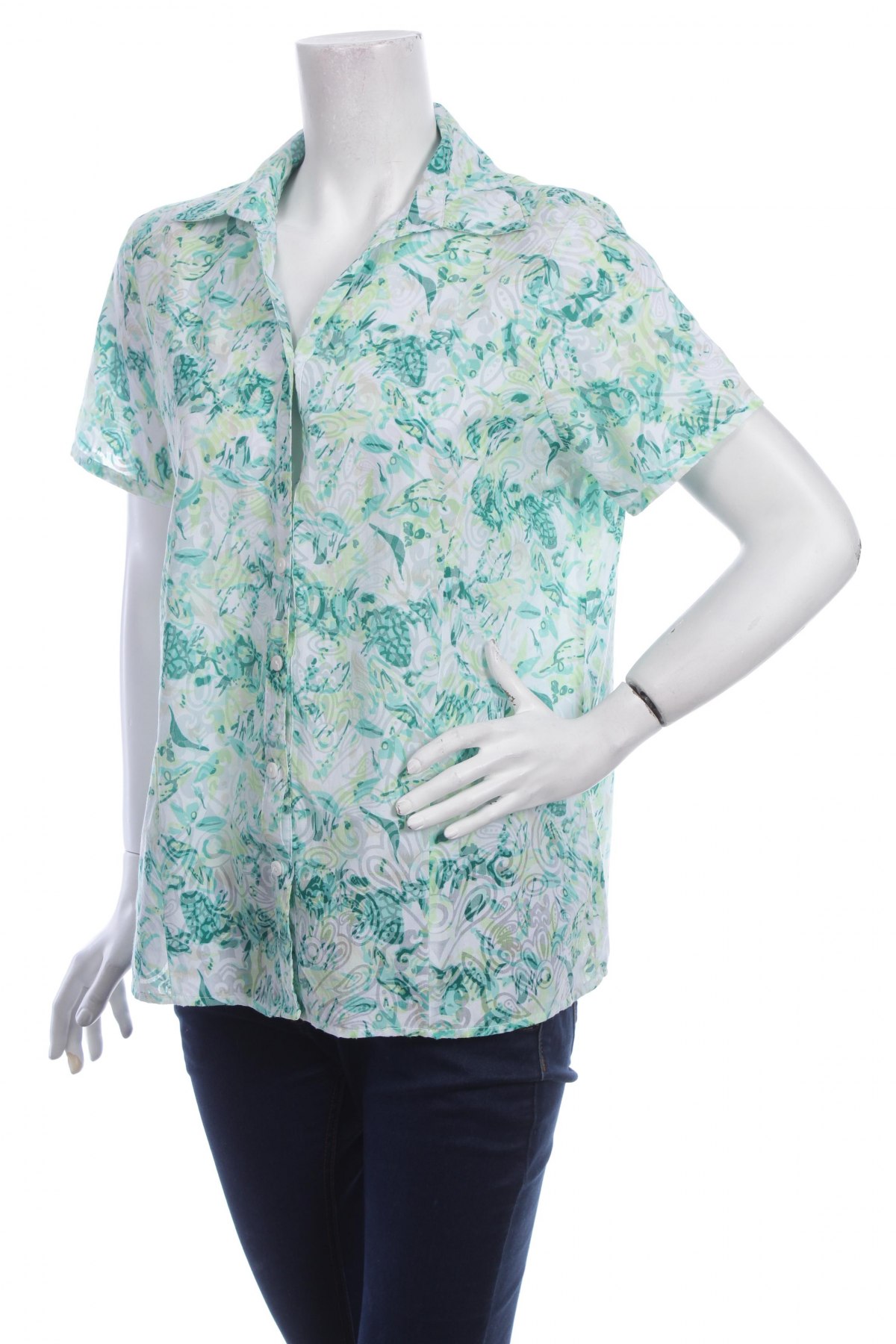 Γυναικείο πουκάμισο, Μέγεθος L, Χρώμα Πράσινο, Τιμή 10,52 €