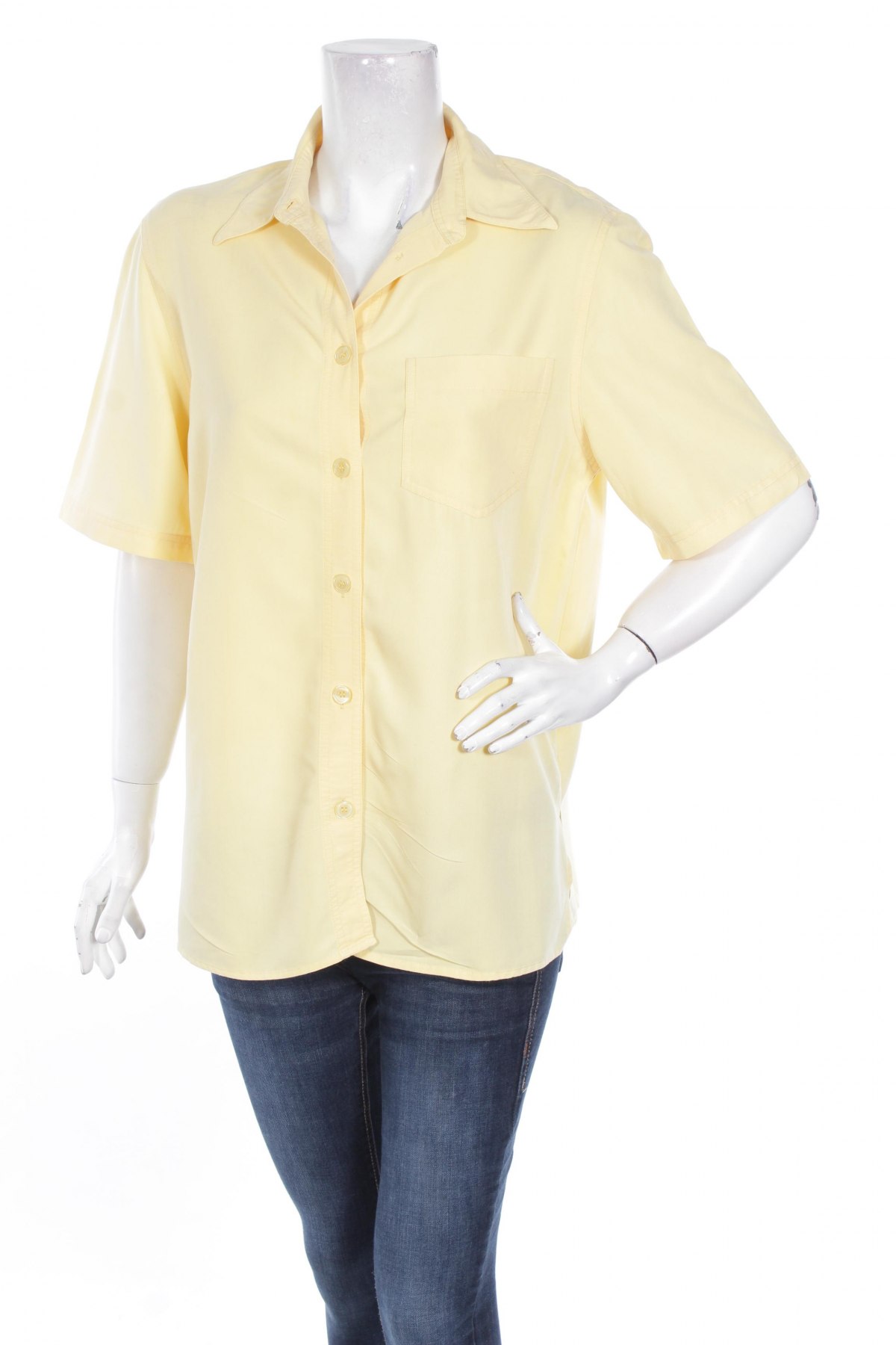 Γυναικείο πουκάμισο Biaggini, Μέγεθος L, Χρώμα Κίτρινο, Τιμή 9,90 €
