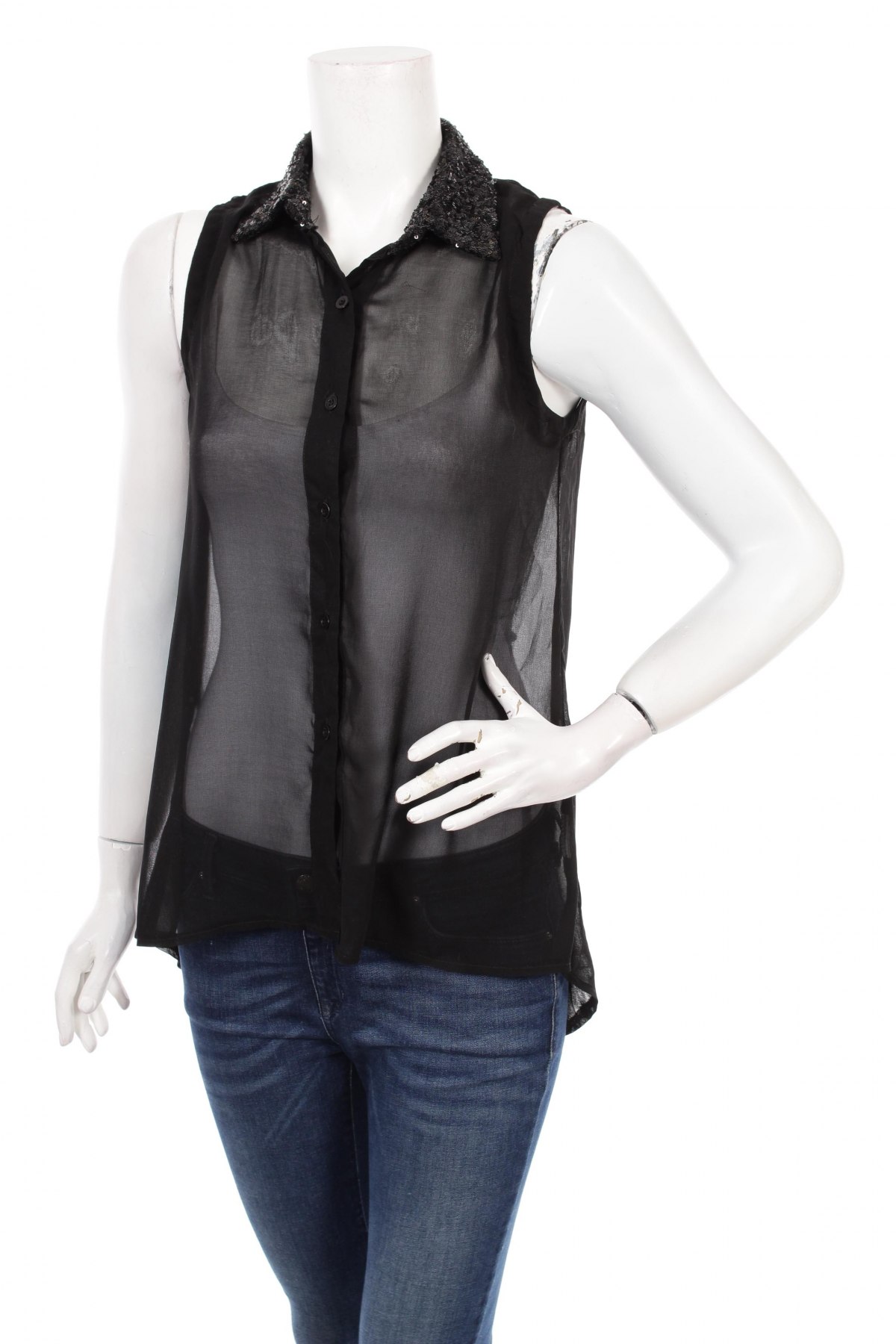 Γυναικείο πουκάμισο Ax Paris, Μέγεθος M, Χρώμα Μαύρο, Τιμή 14,43 €