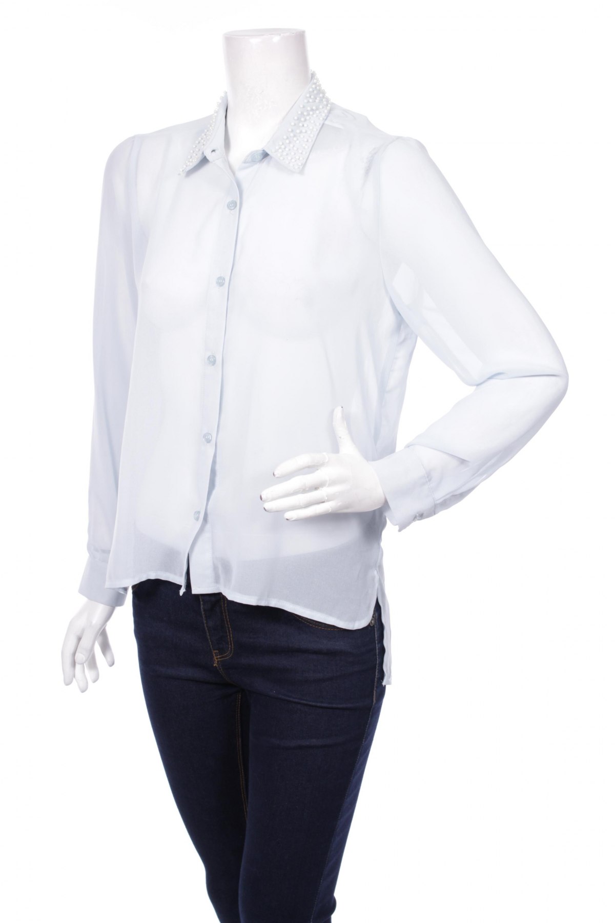 Γυναικείο πουκάμισο Bik Bok, Μέγεθος XS, Χρώμα Μπλέ, Τιμή 22,68 €