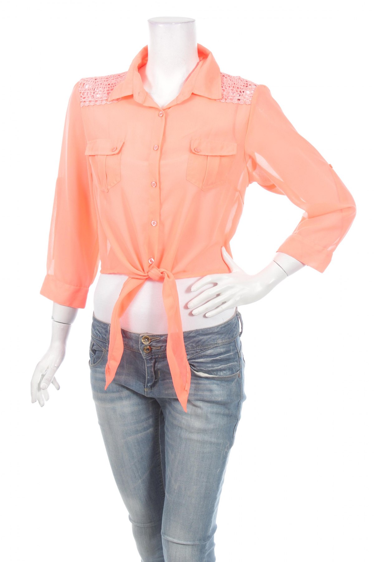 Γυναικείο πουκάμισο Blind Date, Μέγεθος L, Χρώμα Πορτοκαλί, Τιμή 14,23 €