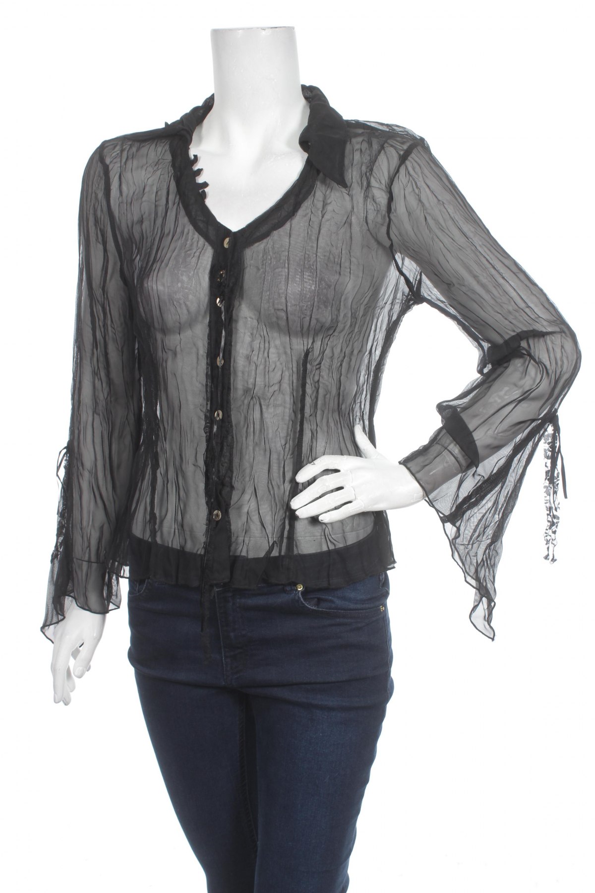Γυναικείο πουκάμισο Bottega, Μέγεθος M, Χρώμα Μαύρο, Τιμή 24,74 €