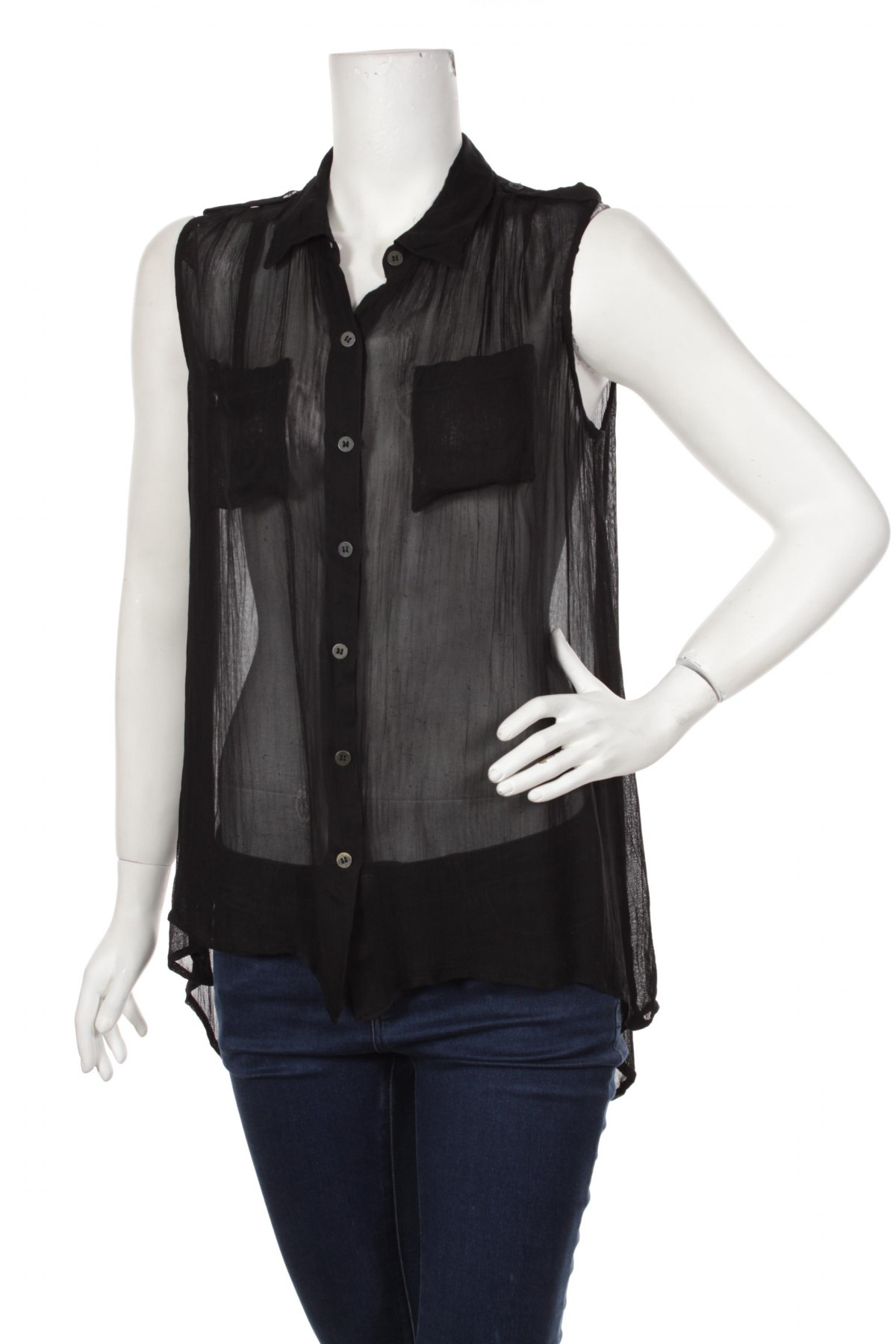 Γυναικείο πουκάμισο Lindex, Μέγεθος M, Χρώμα Μαύρο, Τιμή 9,28 €