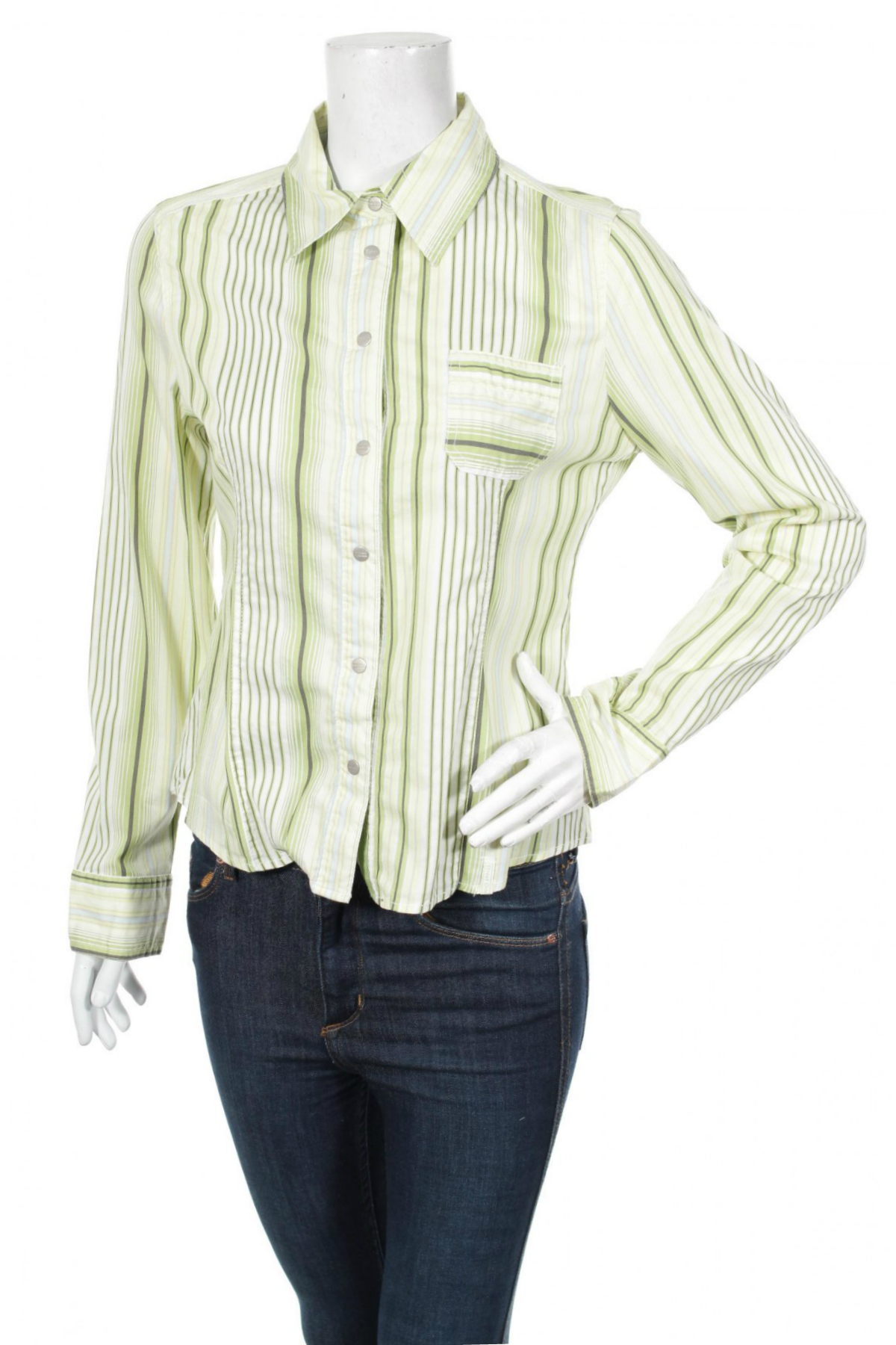Γυναικείο πουκάμισο Street One, Μέγεθος M, Χρώμα Πράσινο, Τιμή 15,98 €