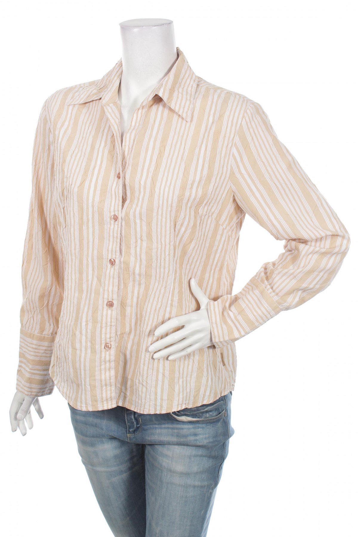 Γυναικείο πουκάμισο Tom Tailor, Μέγεθος M, Χρώμα  Μπέζ, Τιμή 19,18 €