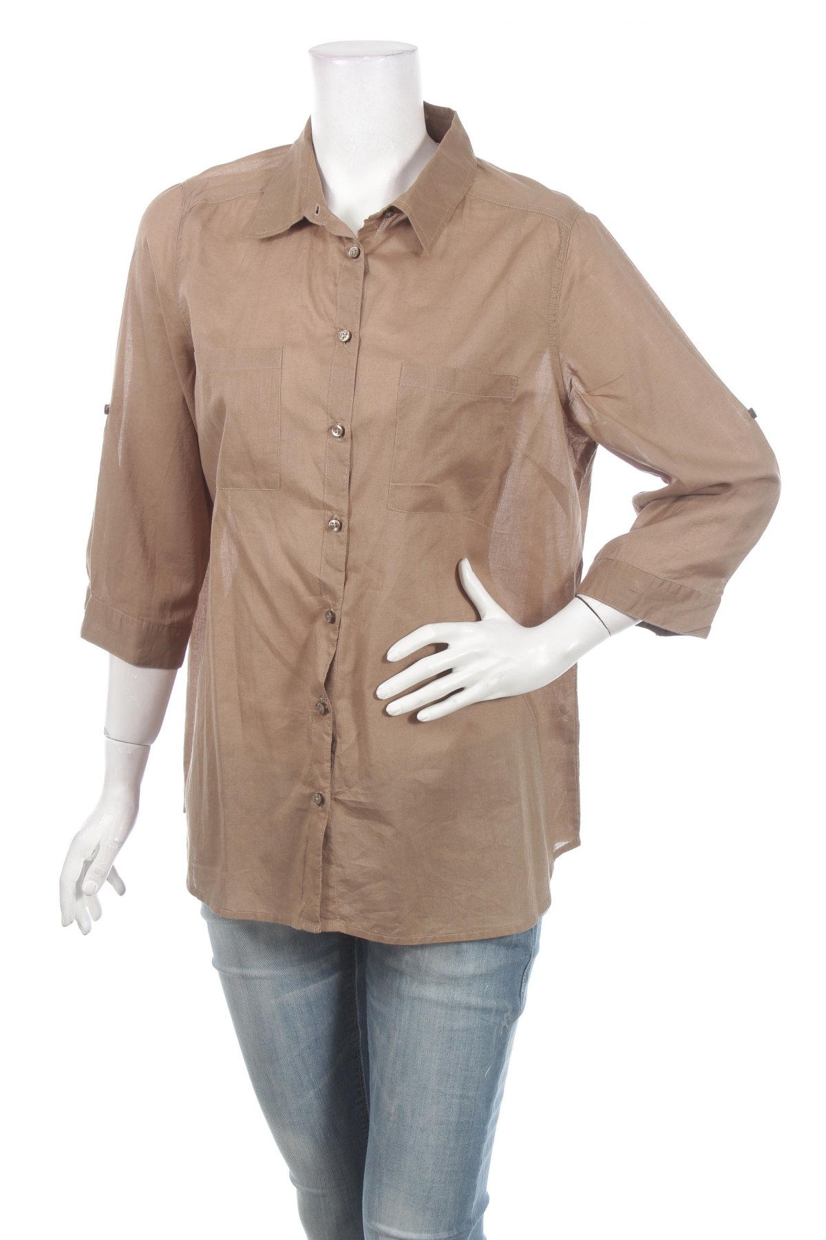 Γυναικείο πουκάμισο Yessica, Μέγεθος XL, Χρώμα Καφέ, Τιμή 15,46 €