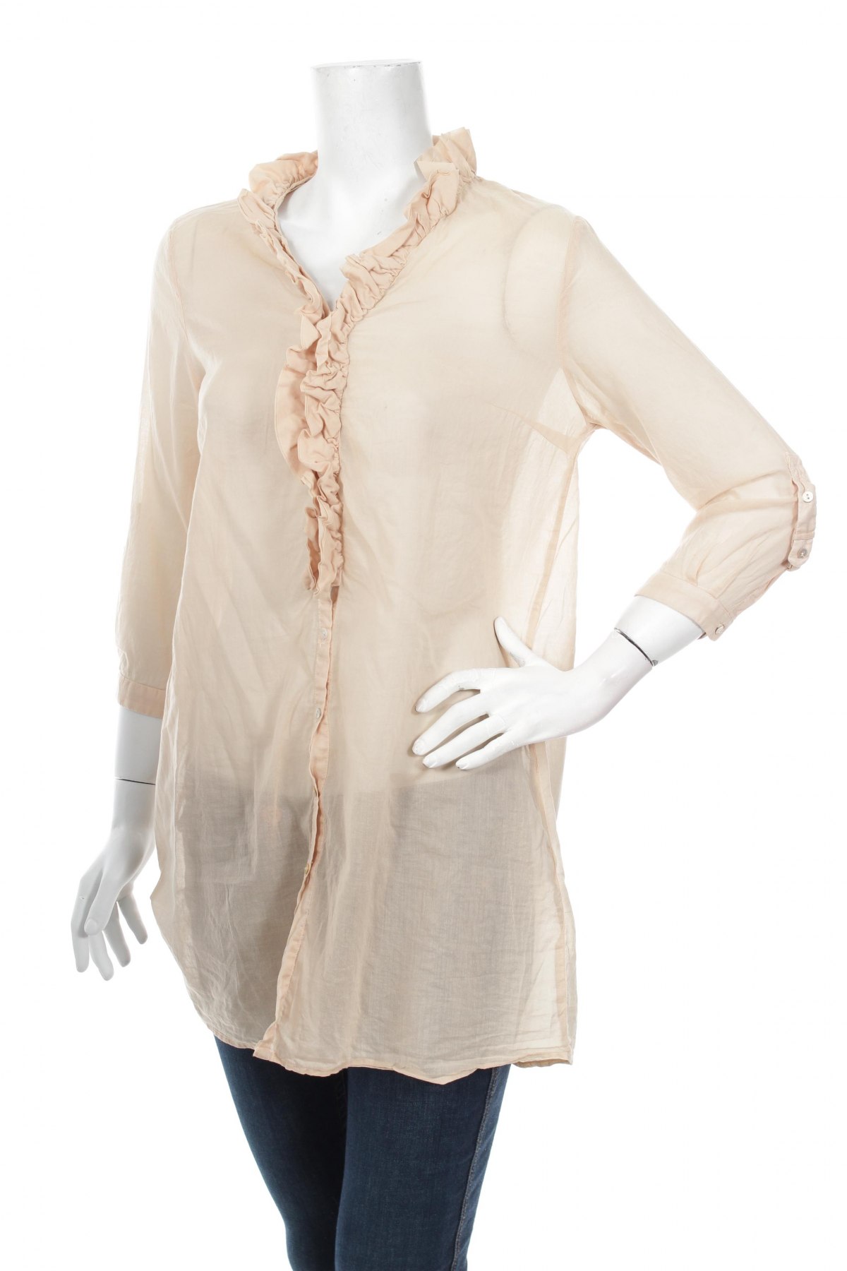 Γυναικείο πουκάμισο Zara, Μέγεθος L, Χρώμα Πορτοκαλί, Τιμή 20,10 €