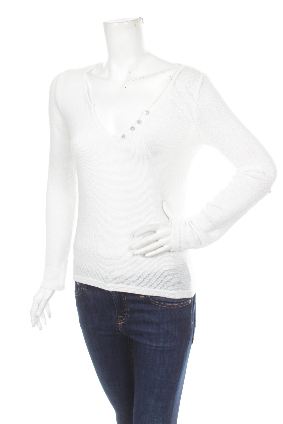 Дамски пуловер Yes Or No, Размер XS, Цвят Бял, Цена 31,00 лв.