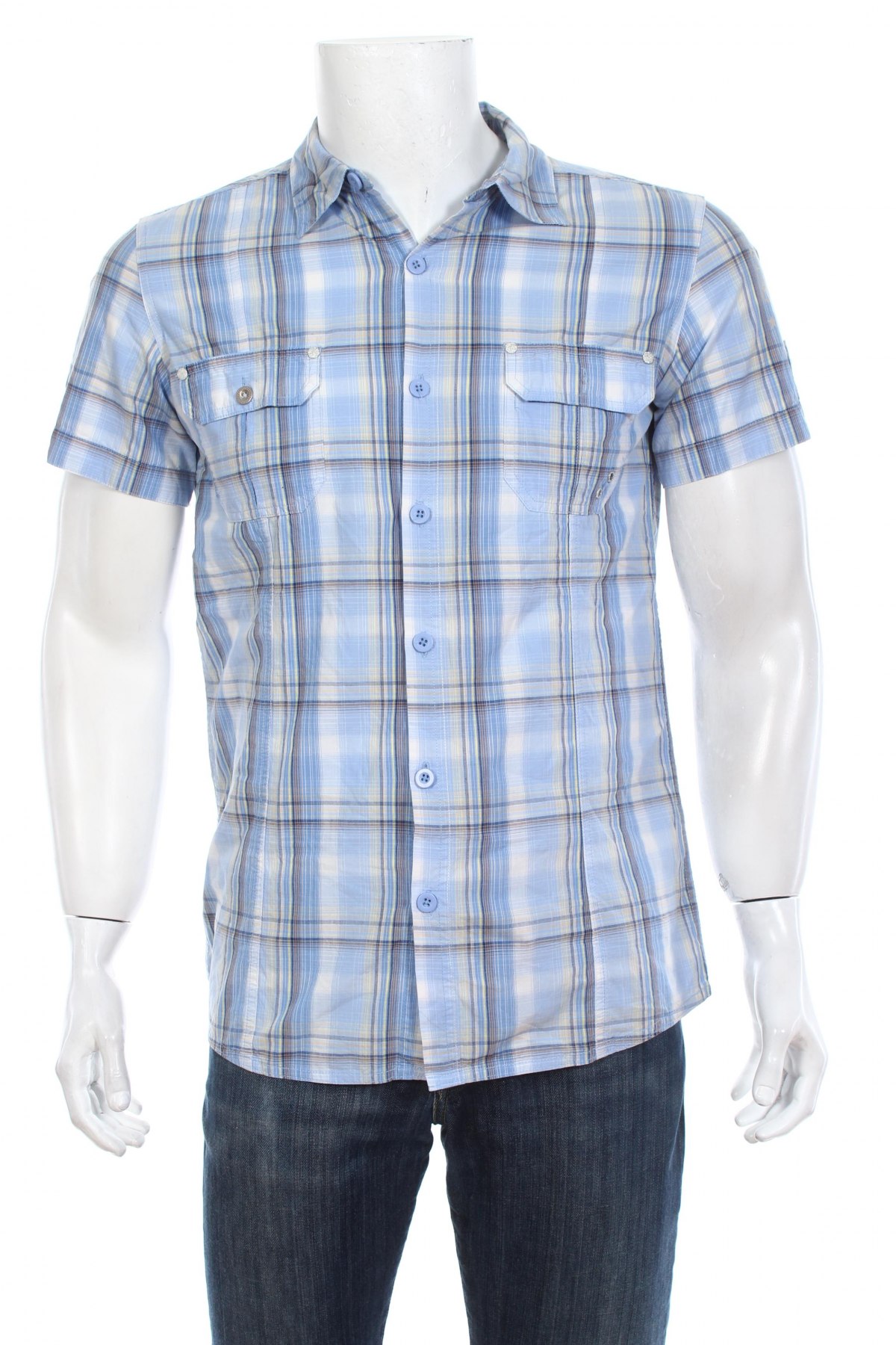 Мъжка риза 98-86, Размер M, Цвят Син, Цена 18,00 лв.