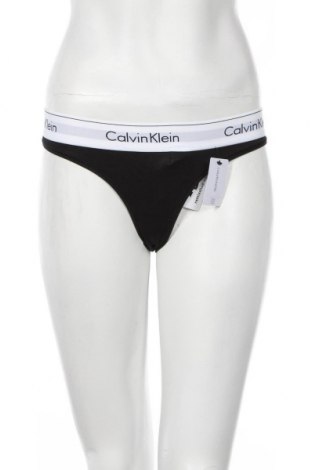 Бикини Calvin Klein, Размер XS, Цвят Черен, 53% памук, 35% модал, 12% еластан, Цена 22,05 лв.