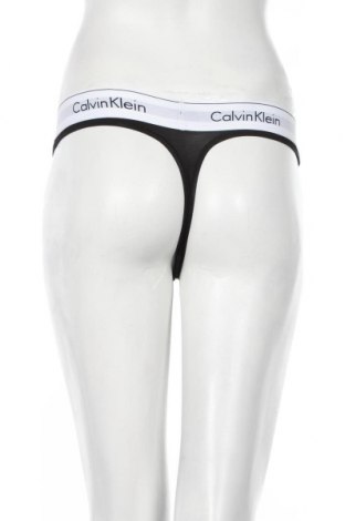Бикини Calvin Klein, Размер XS, Цвят Черен, 53% памук, 35% модал, 12% еластан, Цена 36,75 лв.