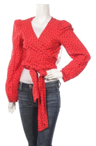 Дамска блуза Billabong, Размер M, Цвят Червен, 45% вискоза, 40% памук, 15% лен, Цена 45,82 лв.