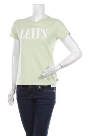 Damen T-Shirt Levi's, Größe S, Farbe Grün, Baumwolle, Preis 14,95 €