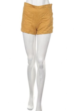 Pantaloni scurți de femei H&M, Mărime S, Culoare Galben, Poliester, Preț 47,42 Lei
