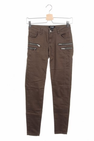 Дамски панталон Jennyfer, Размер XXS, Цвят Зелен, 69% памук, 28% полиестер, 3% еластан, Цена 12,13 лв.