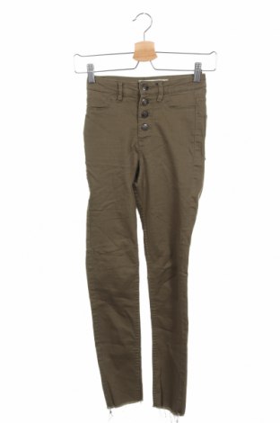 Дамски панталон Jennyfer, Размер XXS, Цвят Зелен, 70% памук, 27% полиестер, 3% еластан, Цена 11,39 лв.