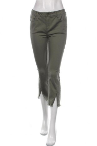 Дамски панталон ONLY, Размер L, Цвят Зелен, 74% памук, 23% полиестер, 3% еластан, Цена 21,76 лв.
