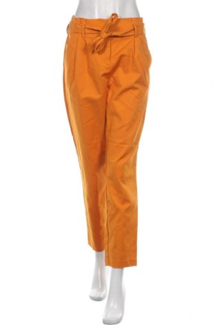 Дамски панталон Vila, Размер M, Цвят Оранжев, 60% памук, 35% полиамид, 5% еластан, Цена 21,06 лв.