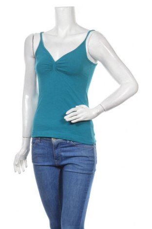 Tricou de damă H&M, Mărime S, Culoare Verde, 95% bumbac, 5% elastan, Preț 41,78 Lei