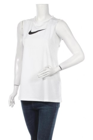 Damska koszulka na ramiączkach Nike, Rozmiar M, Kolor Biały, 86% poliester, 14% elastyna, Cena 69,30 zł
