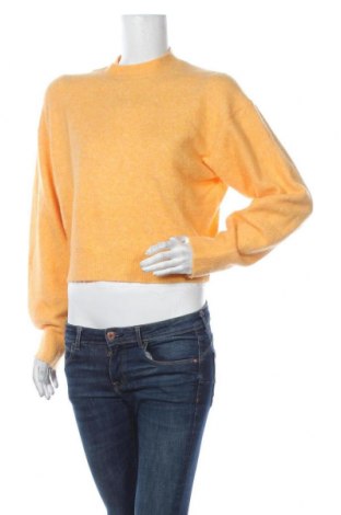 Дамски пуловер Weekday, Размер XS, Цвят Жълт, 58% полиакрил, 32% полиамид, 5% вълна, 5% еластан, Цена 45,36 лв.