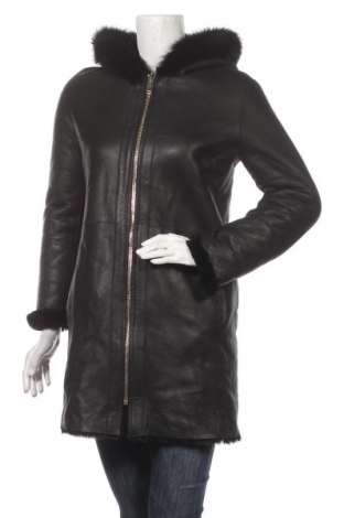 Dámská kožená bunda  Massimo Dutti, Velikost S, Barva Černá, Pravá kůže, textile , Cena  7 706,00 Kč