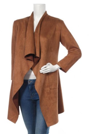 Дамско палто Styled In Italy, Размер L, Цвят Кафяв, 92% полиестер, 8% еластан, Цена 46,31 лв.