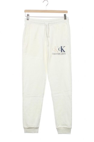 Damskie spodnie sportowe Calvin Klein Jeans, Rozmiar XS, Kolor ecru, Bawełna, Cena 357,84 zł