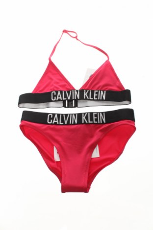 Strój kąpielowy dziecięcy Calvin Klein, Rozmiar 9-10y/ 140-146 cm, Kolor Różowy, 85% poliester, 15% elastyna, Cena 189,11 zł