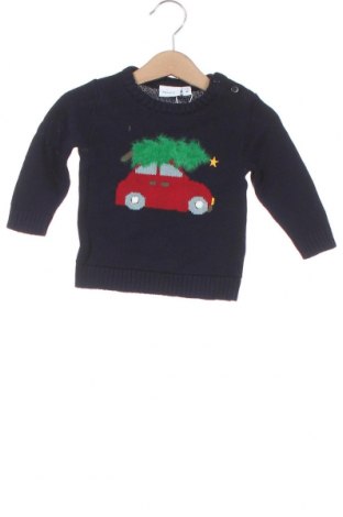 Детски пуловер Name It, Размер 3-6m/ 62-68 см, Цвят Син, Памук, Цена 11,80 лв.