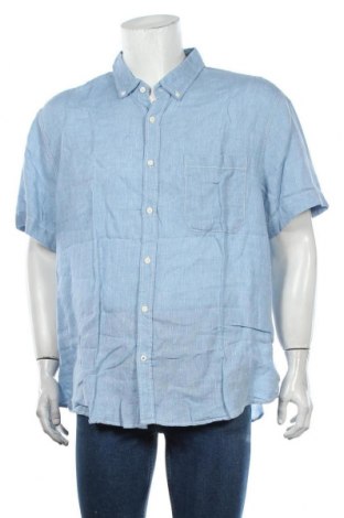 Мъжка риза Angelo Litrico, Размер 3XL, Цвят Син, Лен, Цена 25,20 лв.