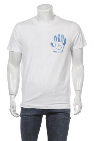 Мъжка тениска Weekday, Размер S, Цвят Бял, Памук, Цена 20,65 лв.