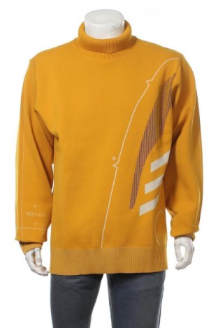 Мъжки пуловер Adidas, Размер XL, Цвят Жълт, Полиестер, Цена 89,25 лв.