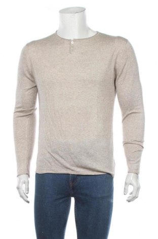 Męski sweter Montagut, Rozmiar M, Kolor Beżowy, 90% bawełna, 10% kaszmir, Cena 325,58 zł