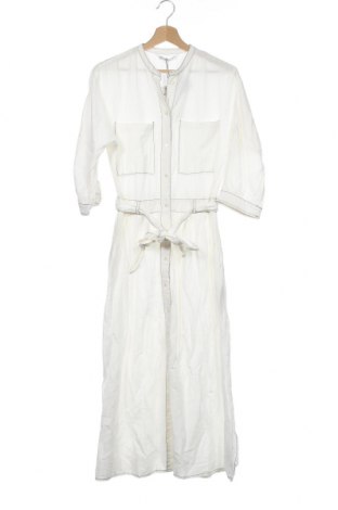 Kleid Zara, Größe XS, Farbe Weiß, 55% Baumwolle, 34% Modal, 11% Leinen, Preis 31,73 €