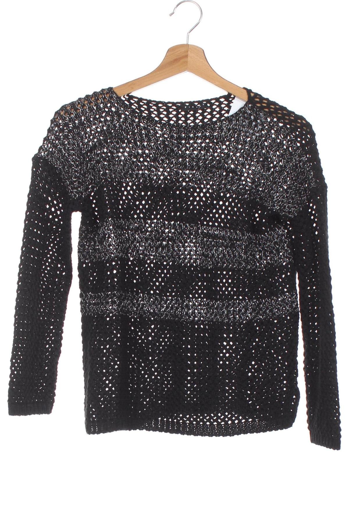 Детски пуловер Sisley, Размер 10-11y/ 146-152 см, Цвят Черен, 70% акрил, 25% полиестер, 4% вискоза, 1% полиамид, Цена 23,00 лв.