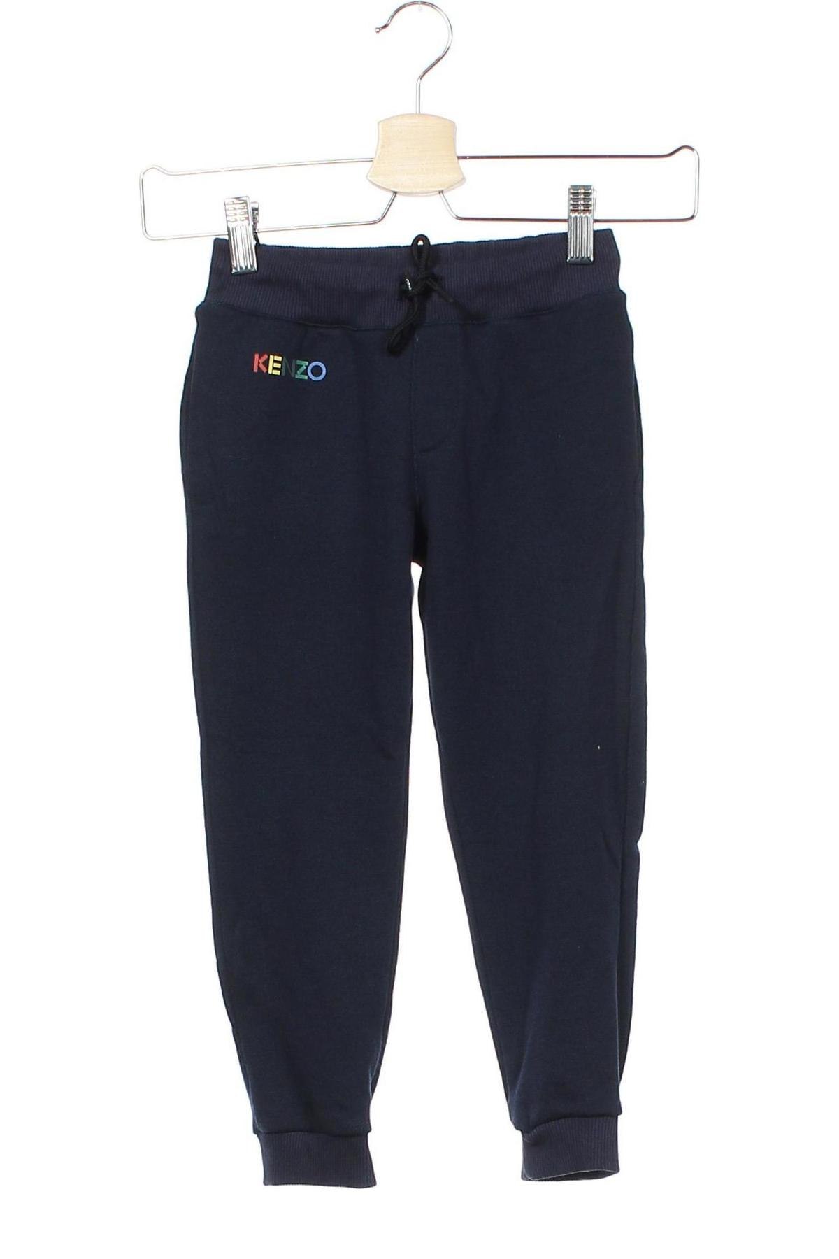 Pantaloni de trening, pentru copii Kenzo, Mărime 5-6y/ 116-122 cm, Culoare Albastru, 64% bumbac, 36% poliester, Preț 564,97 Lei