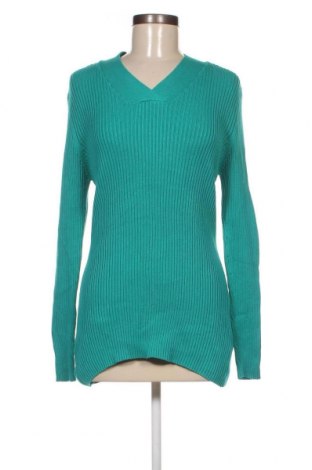 Γυναικείο πουλόβερ Basic Editions, Μέγεθος XL, Χρώμα Πράσινο, Τιμή 16,46 €