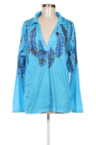 Damen Shirt, Größe 4XL, Farbe Blau, Preis 13,22 €